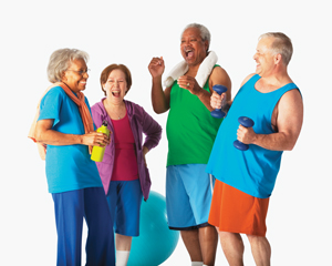 elder adults workout class