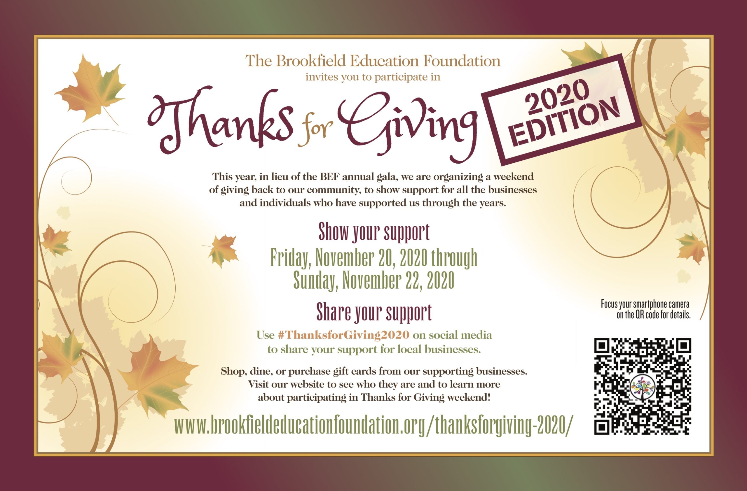 Brookfield Education Foundation Thanks for Giving