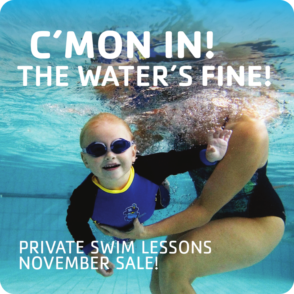 Parent and Child in the Pool at the YMCA Private Swim Lesson Sale in November