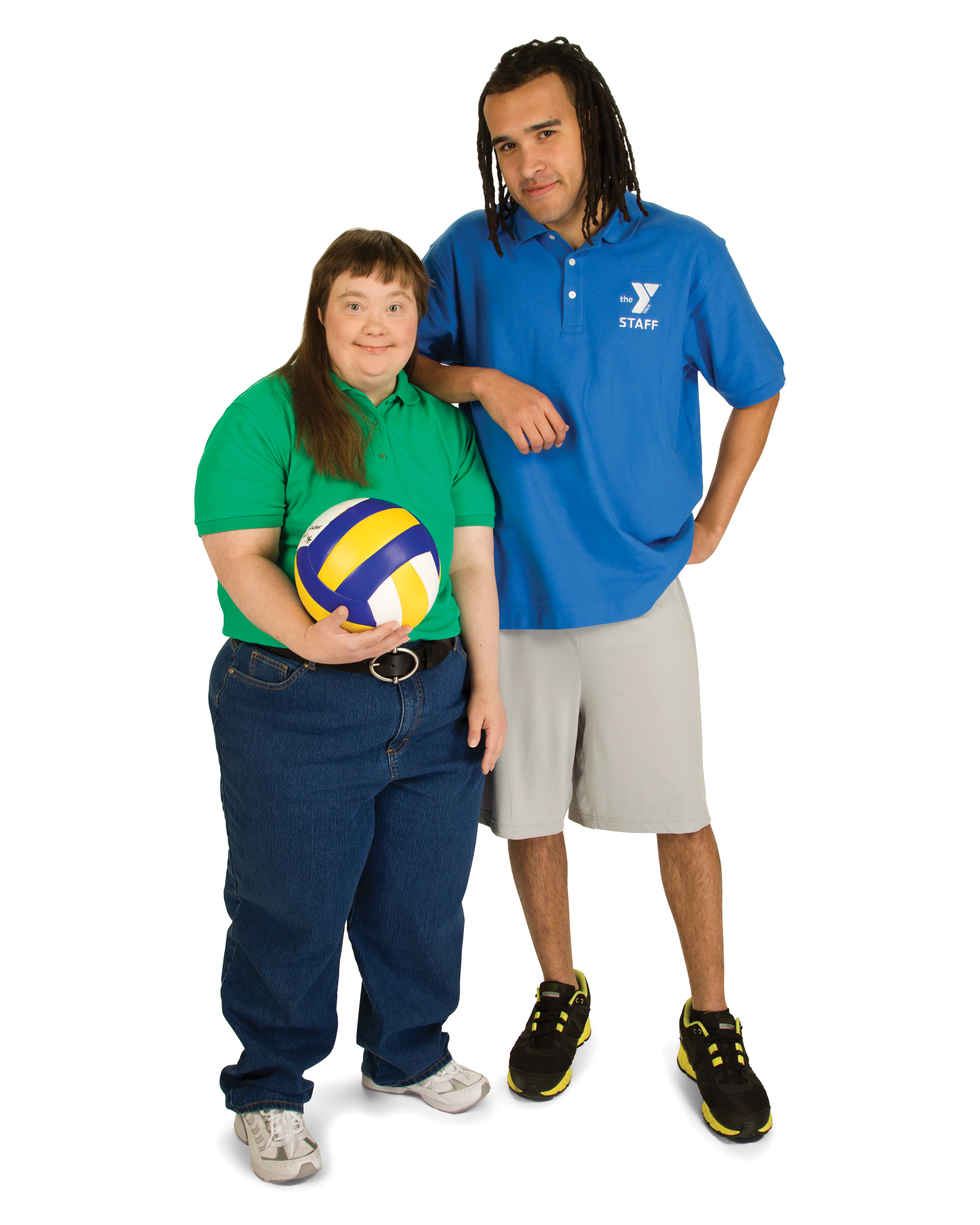Child with special needs playing sports at the YMCA